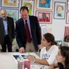 Adam Schiff Visits Xpress Art Center. 2010