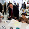 Adam Schiff Visits Xpress Art Center. 2010