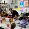 Adam Schiff Visits Xpress Art Center. 2010