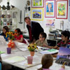 Adam Schiff Visits Xpress Art Center. 2010