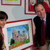 Adam Schiff Visits Xpress Art Center. 2010