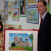 Adam Schiff Visits Xpress Art Center. 2010