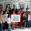 Adam Schiff Visits Xpress Art Center. 2010