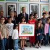 Adam Schiff Visits Xpress Art Center. 2010