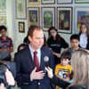 Adam Schiff Visits Xpress Art Center. 2010